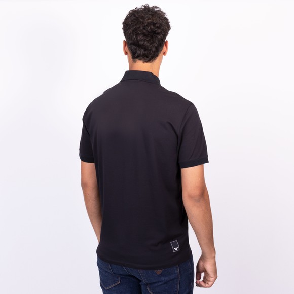 Emporio Armani Mens Blue Concealed Zip Polo Shirt main image