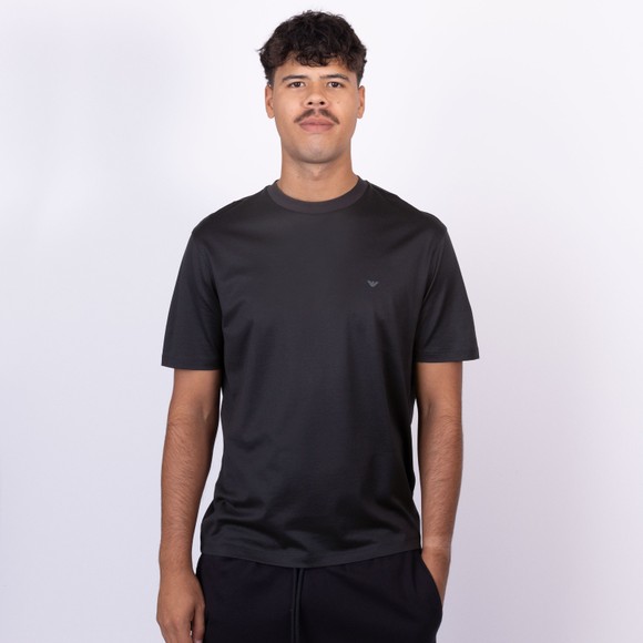 Emporio Armani Mens Blue Lycocell Crew T Shirt main image