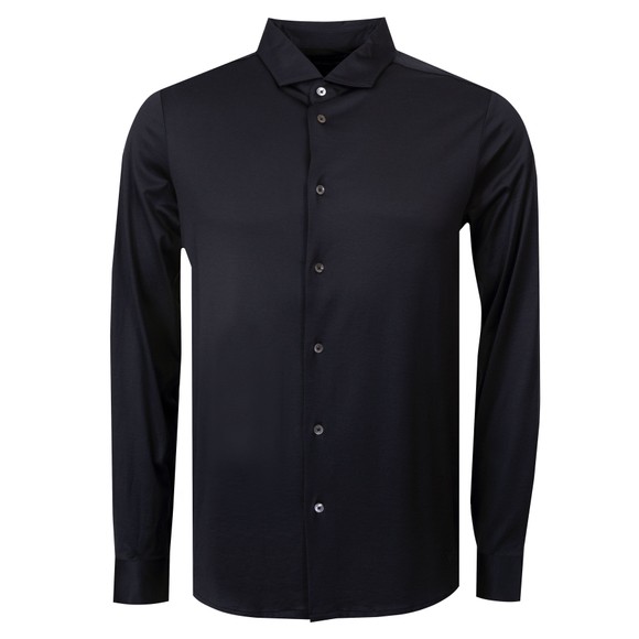 Emporio Armani Mens Blue Essential Pima Cotton Long Sleeve Shirt main image