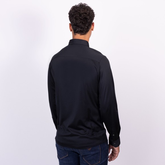 Emporio Armani Mens Blue Essential Pima Cotton Long Sleeve Shirt main image