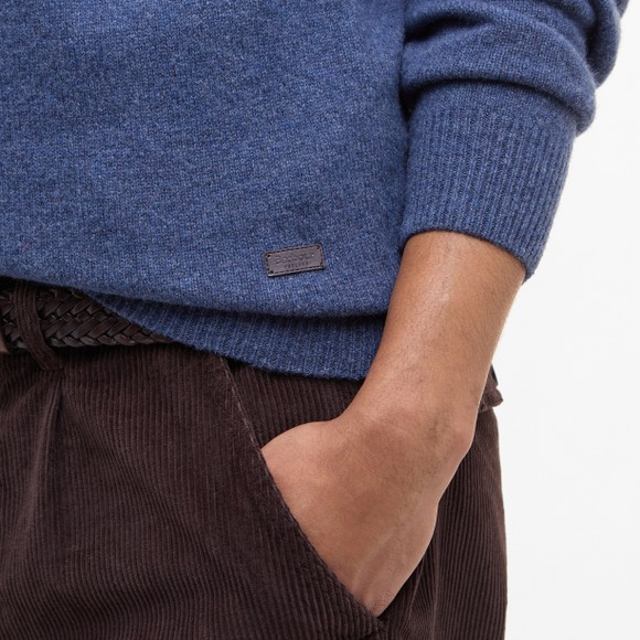 Barbour Lifestyle Mens Blue Patch Crew Jumper main image