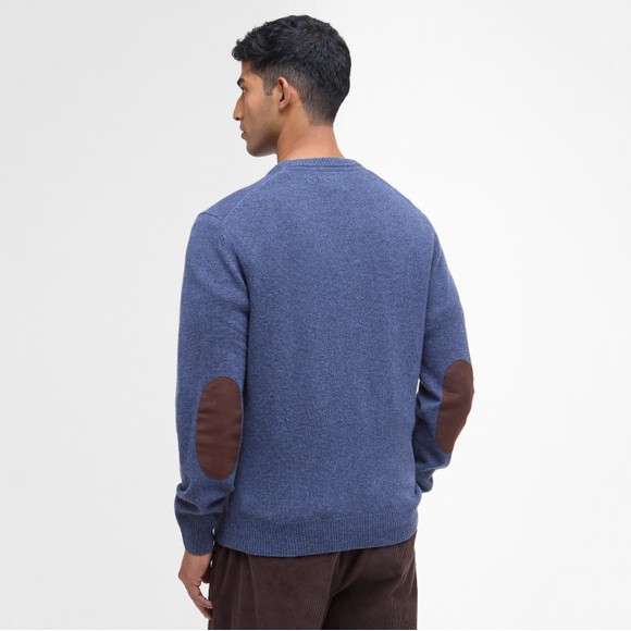 Barbour Lifestyle Mens Blue Patch Crew Jumper main image