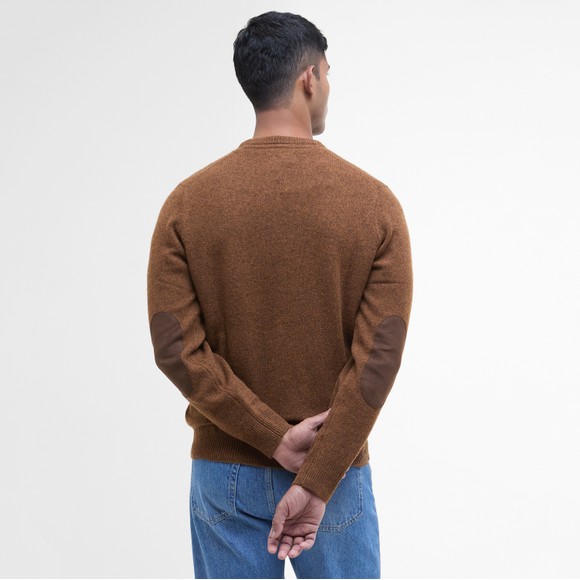 Barbour Lifestyle Mens Brown Patch Crew Jumper main image