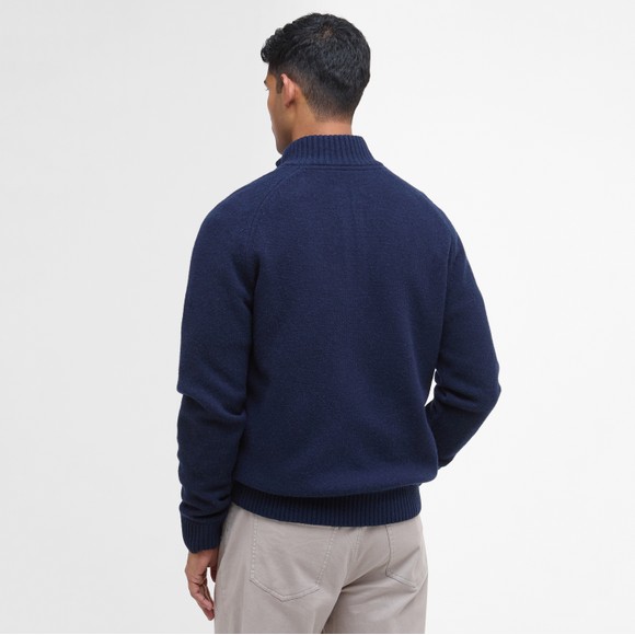 Barbour Lifestyle Mens Blue Grangetown Half Zip Knitted Jumper main image