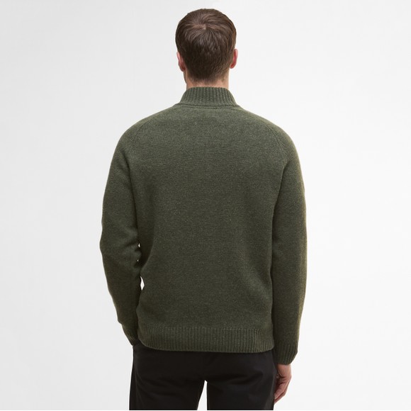 Barbour Lifestyle Mens Green Grangetown Half Zip Knitted Jumper main image