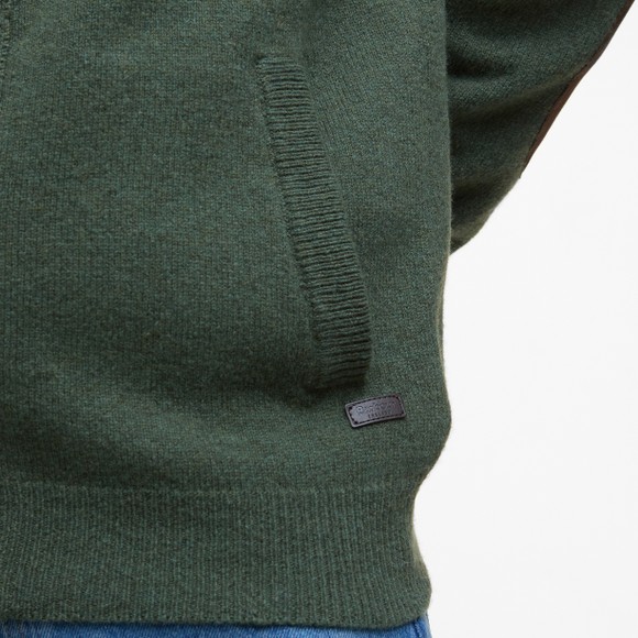 Barbour Lifestyle Mens Green Patch Zip Through Jumper main image