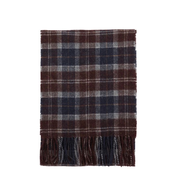 Barbour Lifestyle Mens Green Tartan Lambswool Scarf main image