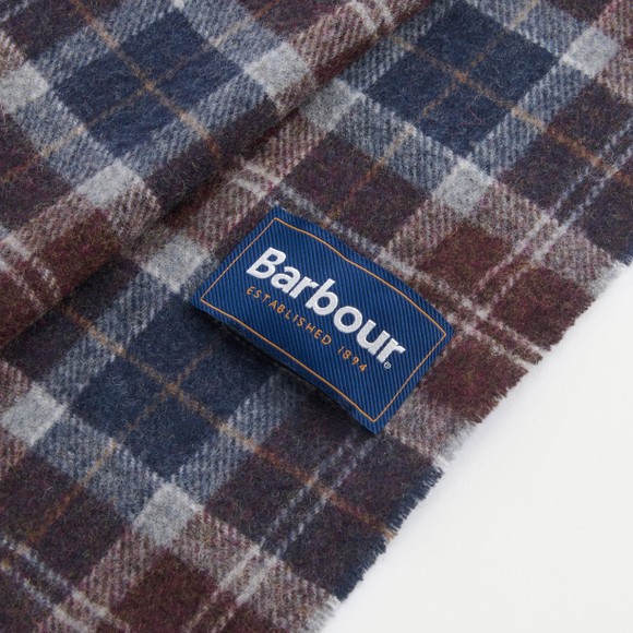 Barbour Lifestyle Mens Green Tartan Lambswool Scarf main image