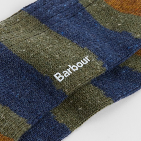 Barbour Lifestyle Mens Green Houghton Stripe Sock main image