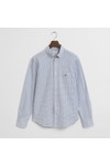 Gant Mens Blue Micro Check Poplin Shirt