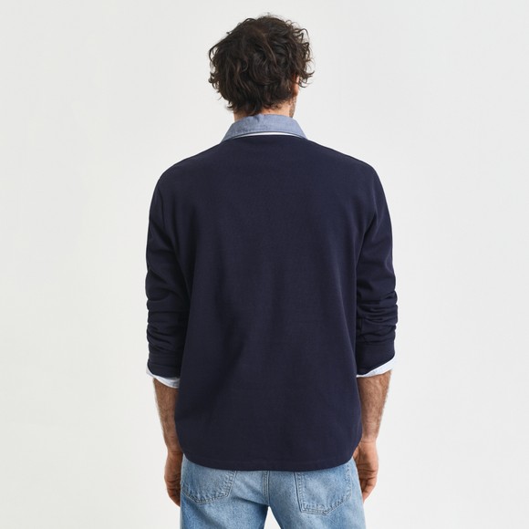 Gant Mens Blue Chambray Heavy Rugby Shirt main image