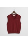 Gant Mens Red Classic Cotton Slipover