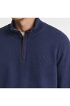 Gant Mens Blue Sacker Rib Half Zip Sweatshirt