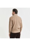 Gant Mens Beige Sacker Rib Half Zip Sweatshirt