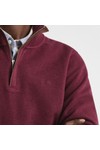 Gant Mens Red Sacker Rib Half Zip Sweatshirt