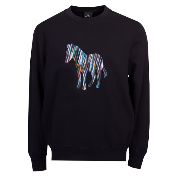 PS Paul Smith Mens Black Colour Stripe Zebra Sweatshirt main image