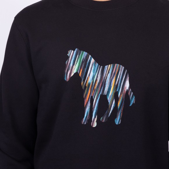 PS Paul Smith Mens Black Colour Stripe Zebra Sweatshirt main image