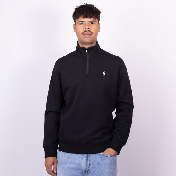 Polo Ralph Lauren Mens Black Tech Fleece Quarter Zip main image
