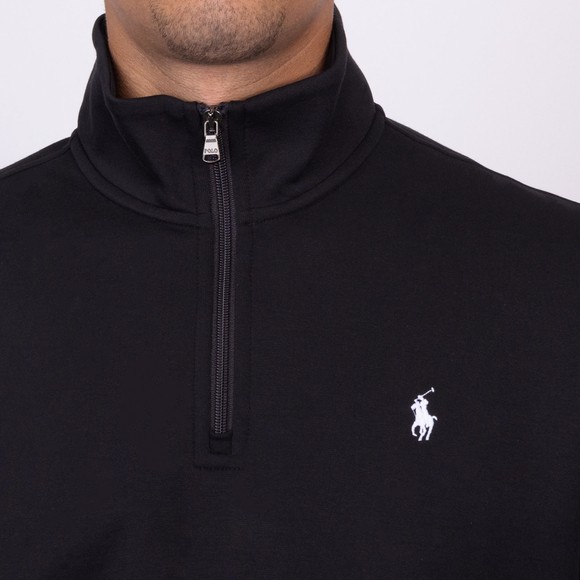 Polo Ralph Lauren Mens Black Tech Fleece Quarter Zip main image