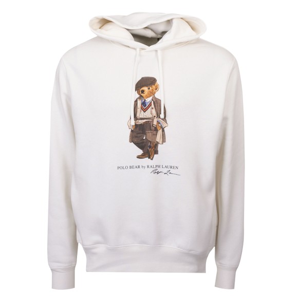 Polo Bear By Ralph Lauren Mens White Heritage Bear Overhead Hoody main image