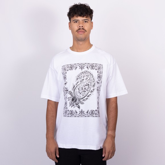 Pretty Green Mens White Parthian Print T-Shirt