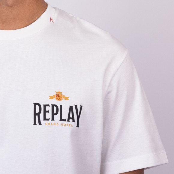 Replay Mens White Grand Hotel T-Shirt main image