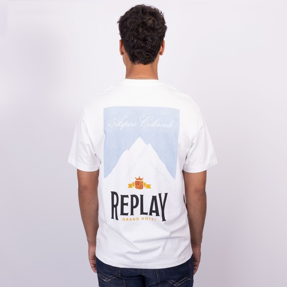Replay Mens White Grand Hotel T-Shirt