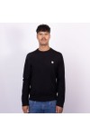 Pretty Green Mens Black Merino Blend Crew Neck Jumper
