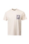 Replay Mens Off-White Denim Dog T-Shirt