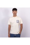 Replay Mens Off-White Denim Dog T-Shirt