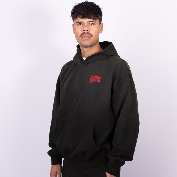 Billionaire Boys Club Mens Black Small Arch Logo Oversized Pullover Hoodie main image
