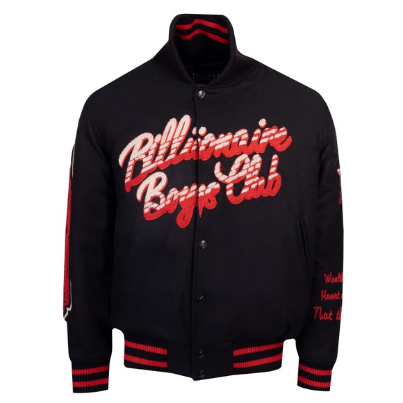 Billionaire Boys Club Mens Black Script OG Varsity Jacket main image