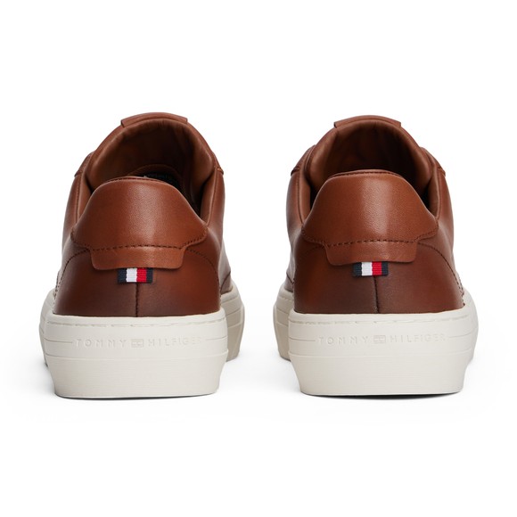Tommy Hilfiger Mens Brown Premium Dress Trainer