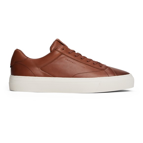 Tommy Hilfiger Mens Brown Premium Dress Trainer