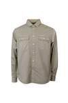 Replay Mens Grey Embroidered Oxford Cotton Shirt