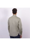 Replay Mens Grey Embroidered Oxford Cotton Shirt