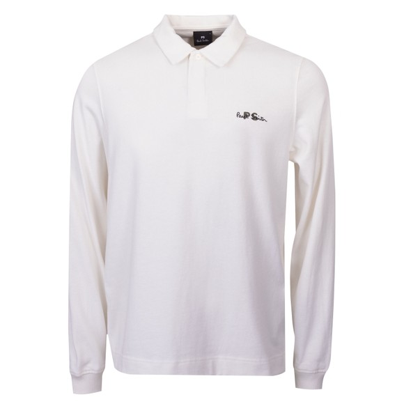 PS Paul Smith Mens White EMB L/S Polo main image