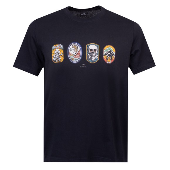PS Paul Smith Mens Blue Badge Print T-Shirt main image