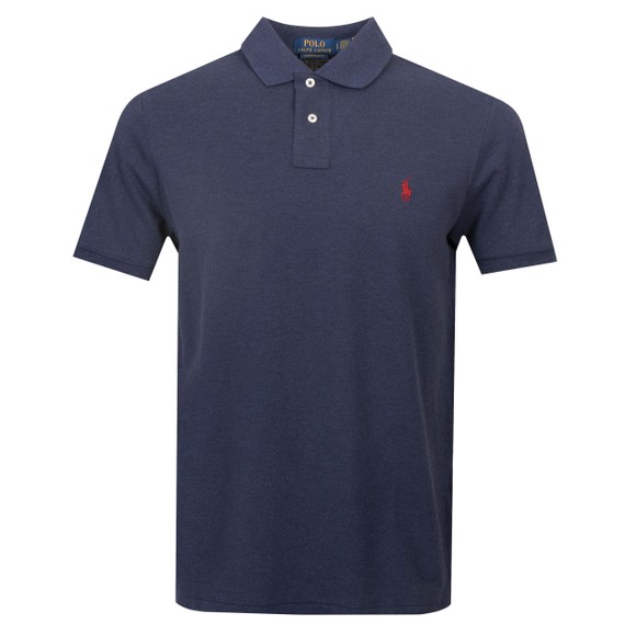 Polo Ralph Lauren Mens Blue Custom Slim Fit Short Sleeve Polo Shirt main image