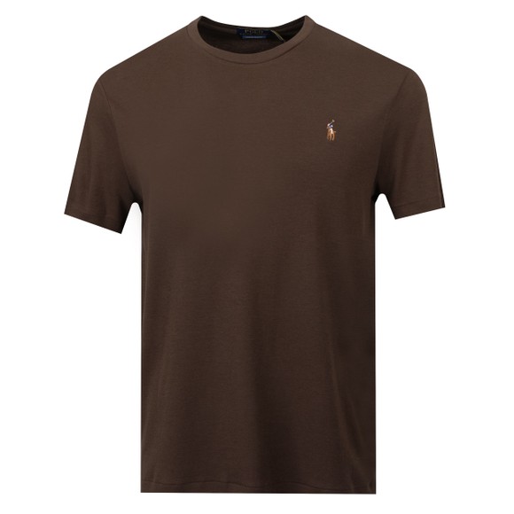Polo Ralph Lauren Mens Brown Custom Slim Fit Pima Cotton T Shirt main image