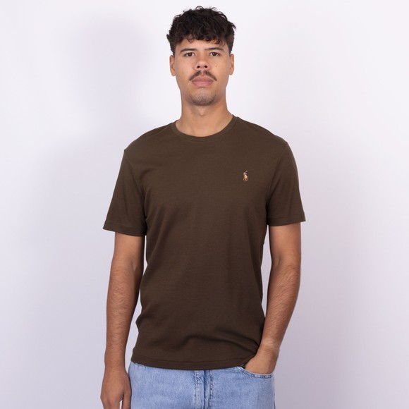 Polo Ralph Lauren Mens Brown Custom Slim Fit Pima Cotton T Shirt main image