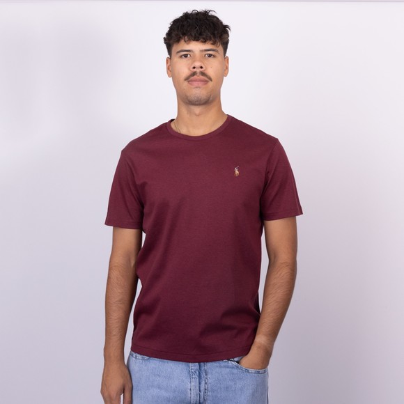 Polo Ralph Lauren Mens Red Custom Slim Fit Pima Cotton T Shirt main image