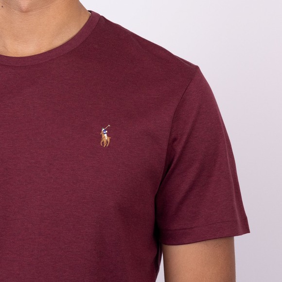 Polo Ralph Lauren Mens Red Custom Slim Fit Pima Cotton T Shirt main image