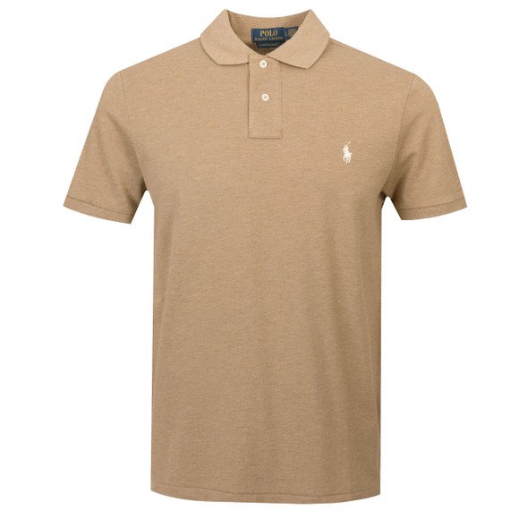 Polo Ralph Lauren Mens Brown Custom Slim Fit Short Sleeve Polo Shirt main image