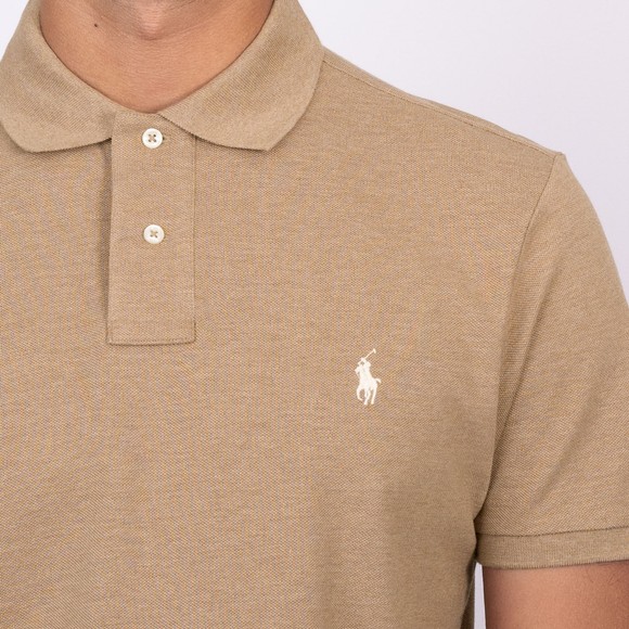 Polo Ralph Lauren Mens Brown Custom Slim Fit Short Sleeve Polo Shirt main image