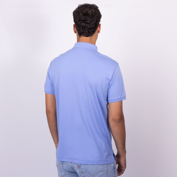 Polo Ralph Lauren Mens Blue Custom Slim Fit Pima Polo Shirt main image