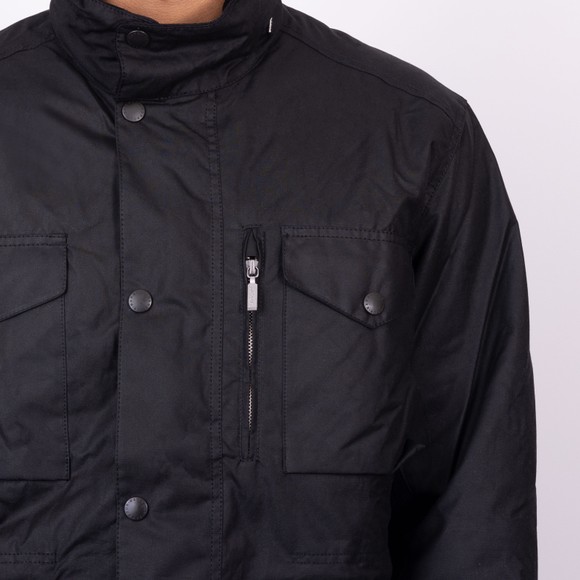 Barbour Lifestyle Mens Black Barbour Sapper Wax Jacket main image
