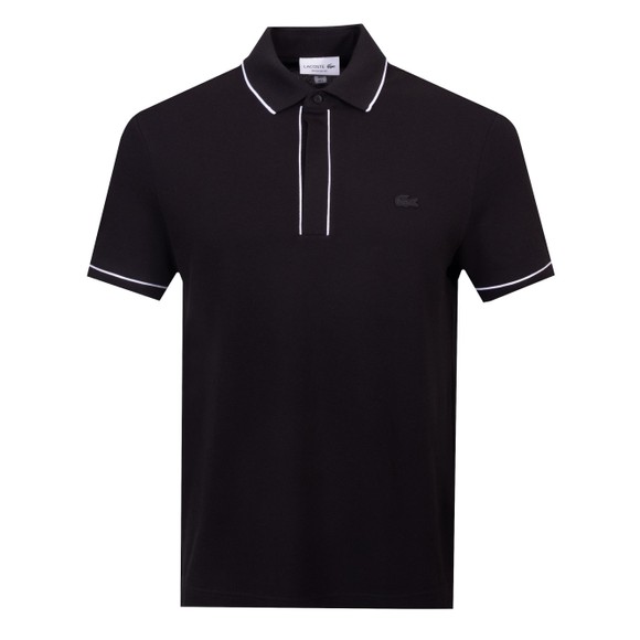Lacoste Mens Black PH8184 Paris Contrast Trim Polo main image