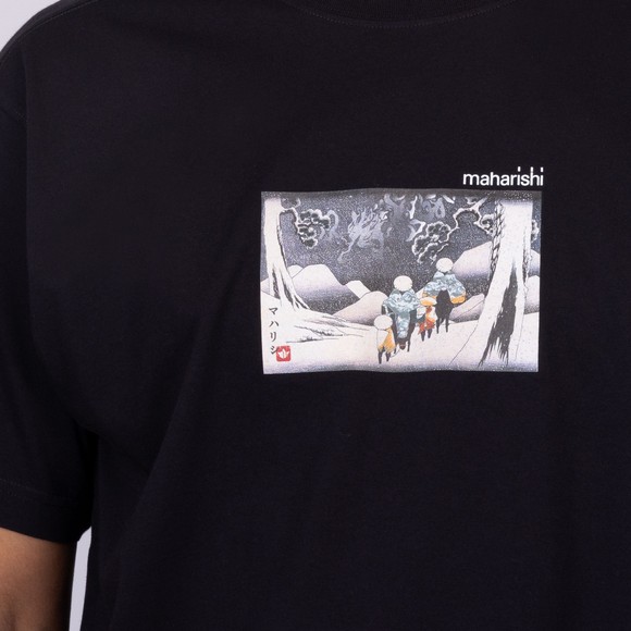 Maharishi Mens Black Travellers In Snow T Shirt main image
