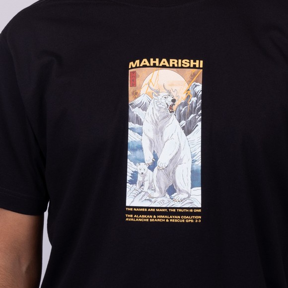 Maharishi Mens Black Alaskan Polar Bears T Shirt main image